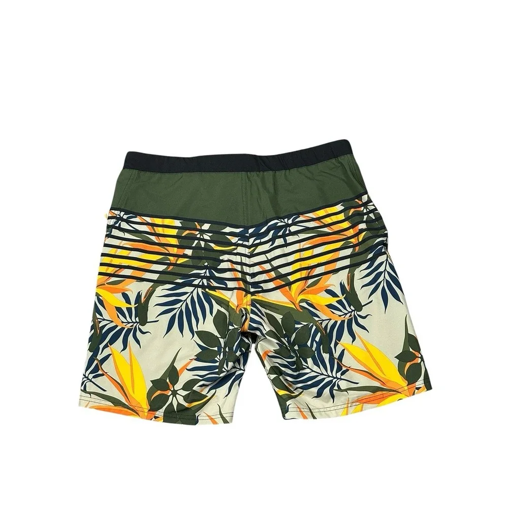 Zeroexposure Shorts Trunks Men's L Blue Tropical Lined Pocket Board Beach